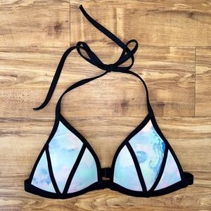 Victoria's Secret VS PINK Watercolor Padded Triangle Bikini Top size medium